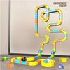62/105/167PCS Magic Cube Magnetic Versatile Building Blocks Train Track Car Electric Anti-Gravity Children's Magnetic Track Car