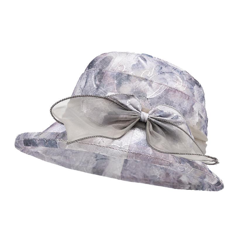 Women's Bow Fisherman Hat Mother Hat Summer Breathable Travel Sun Hat Basin Hat