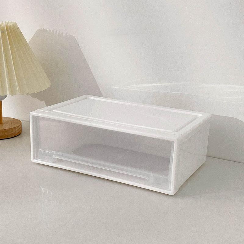 Desktop Pull-out Organizer Jewelry Storage Box with Stackable Single-layer Drawer Design for Bracelets and Necklaces