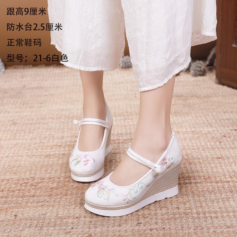 

Женская обувь в старинном стиле Chunxin, обувь Hanfu в этническом стиле, каблук-скос, старинный каблук, водонепроницаемая вышитая обувь в национальном стиле 34