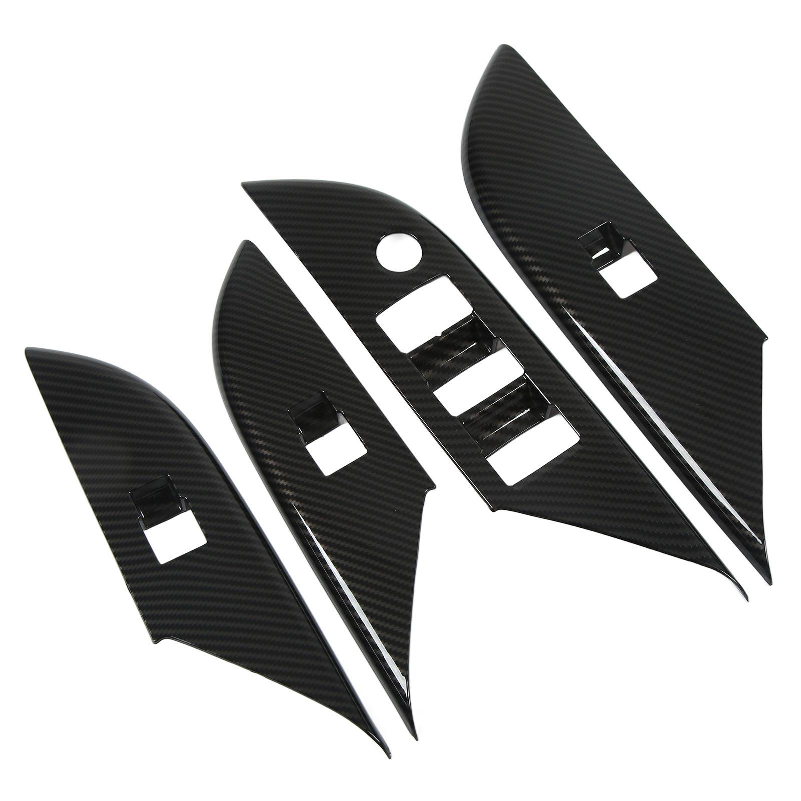 

4 шт. Накладка на панель управления окнами дверей, декор стеклоподъемника из углеродного волокна для Hilux 20152021