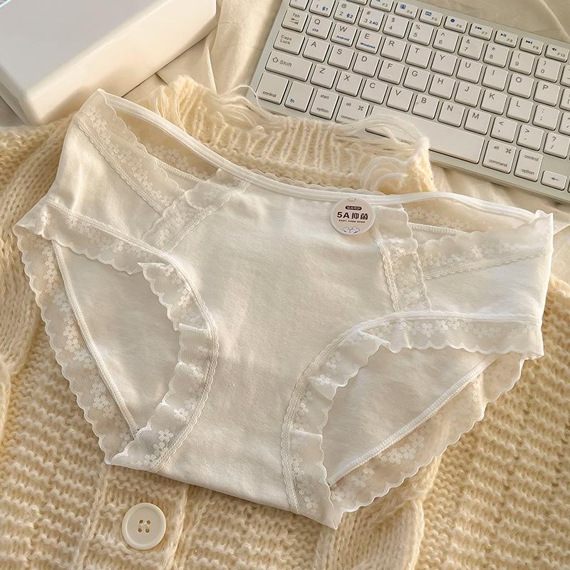 Women's Spring and Autumn New Pure Cotton 5A Antibacterial No Mark Comfortable Briefs