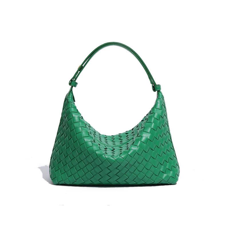 IELGY Women's Versatile Handwoven Bag, Fashionable and Simple Lunch Box Handbag, High-end Niche Shoulder Armpit Bag