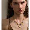 Yhpup Charms Imitation Pearl Acrylic Star Moon Pendant Drop Necklace Golden Stainless Steel Popular Summer Fashion Jewelry 2025
