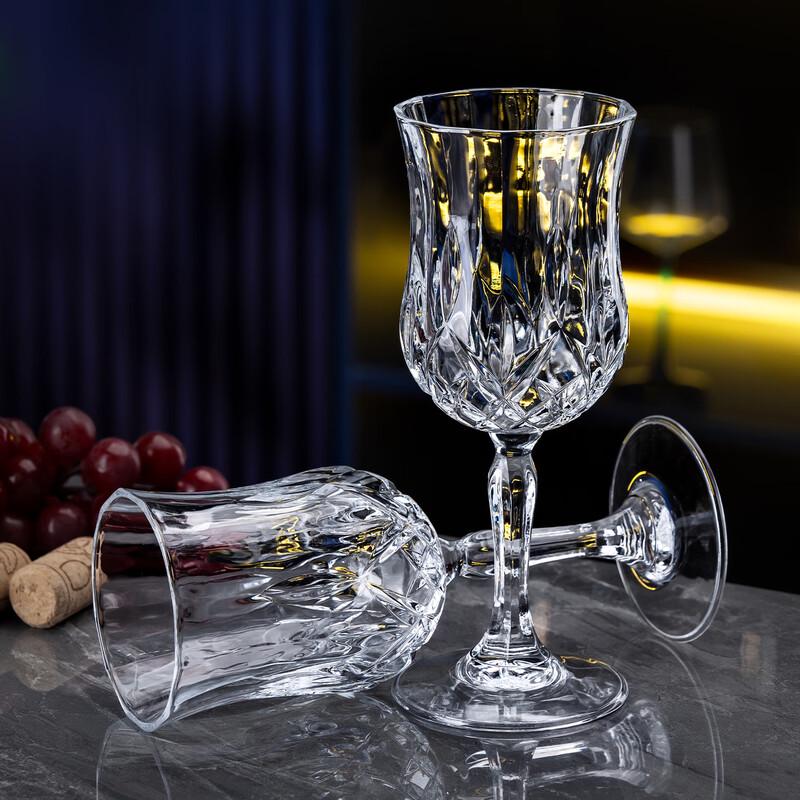 OLOEY Crystal Embossed Wine Glass Set with Decanter