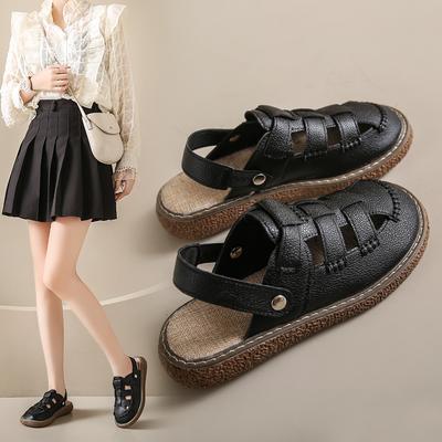 Mode Lässig Einfache Gewebte Tasche Kopf Plateau Sandalen Damen Neu 2025 Neu Sommer Vielseitige Römerschuhe