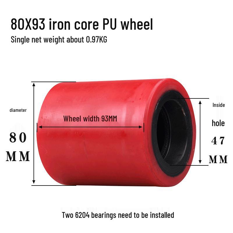 Transpalet Hidraulic Roți Nailon și Miez de Fier Accesorii Stivuitor PU