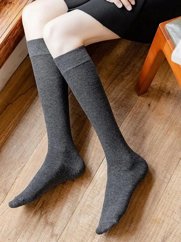 Bavlna byla tenká plastová JK Girl OverTthe Knee College Stylové punčochy