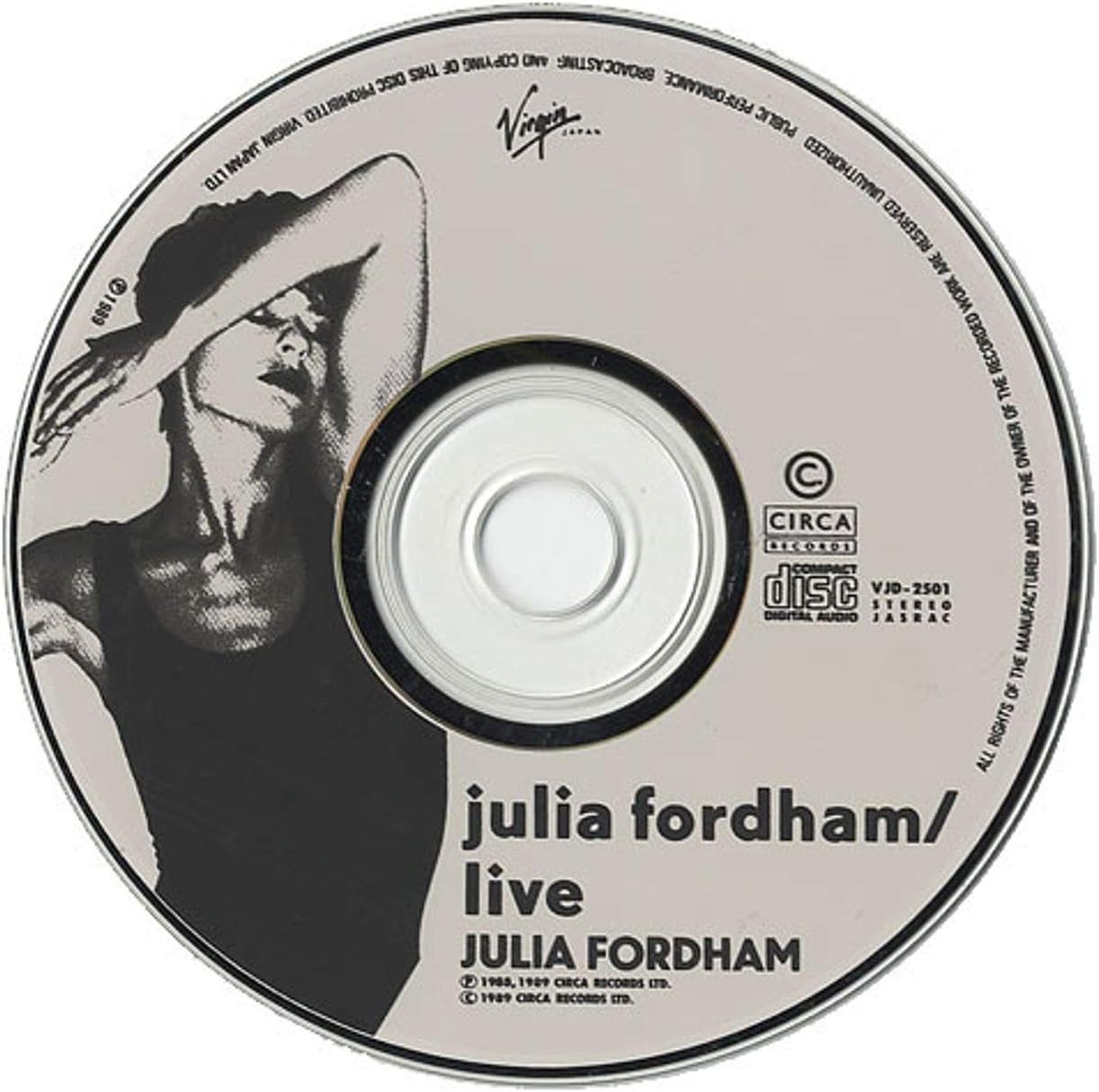 

CD JULIA FORDHAM - Live VJD2501PROMO CIRCA 1989 Japan ObiDance & Electronica Used
