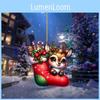 Themed Christmas Reindeer Socks Pattern Acrylic Pendant For Decoration Holiday