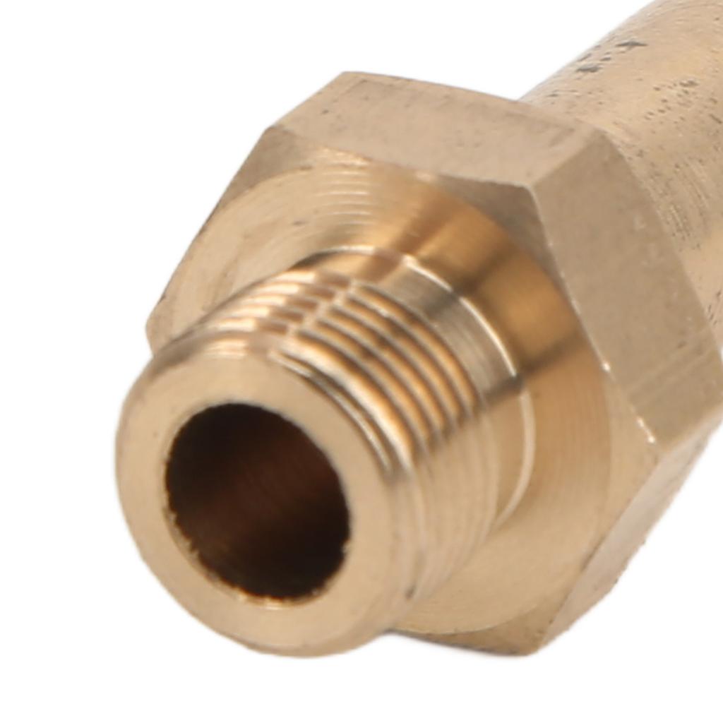Gas Tank Adapter Aluminum Alloy 10mm Valve Fitting Parts with Two Rubber Rings for Outdoor Camping Barbecue