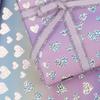 Gift Wrapping Paper Roll Holographic Holographic Glitter Wrapping Paper Craft Paper Luxurious For Valentine'S Day Scrapbooking