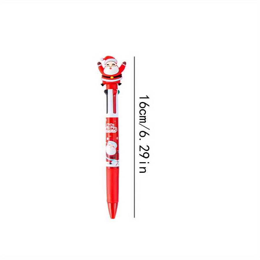 40Pcs 0.7mm Christmas Themed Multicolor Ballpoint Pen Retractable Multicolor Pen 4 Color-in-1 Ballpoint Pen for Noting Drawing