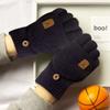 Men Women Winter Gloves Half Finger Open Flip Design Flap Warm Gloves Knitted Thickened Windproof Hand Cover Gifts for Outdoor