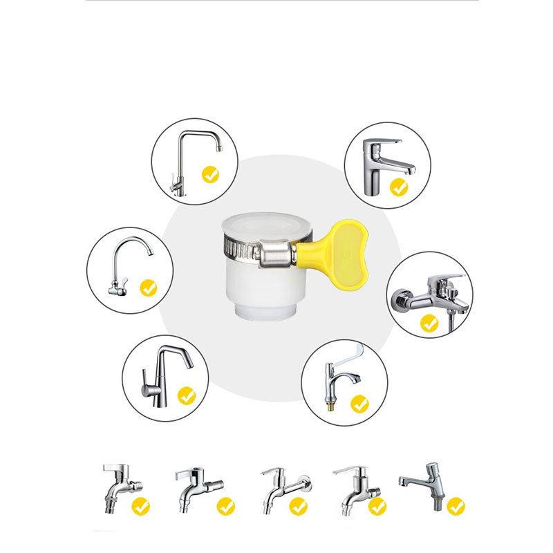 5 st 8-44mm Justerbara Gula Plasthandtag Handvridna Slangklämmor Maskdrivna Rostfritt stål Rörklämmor För Rör