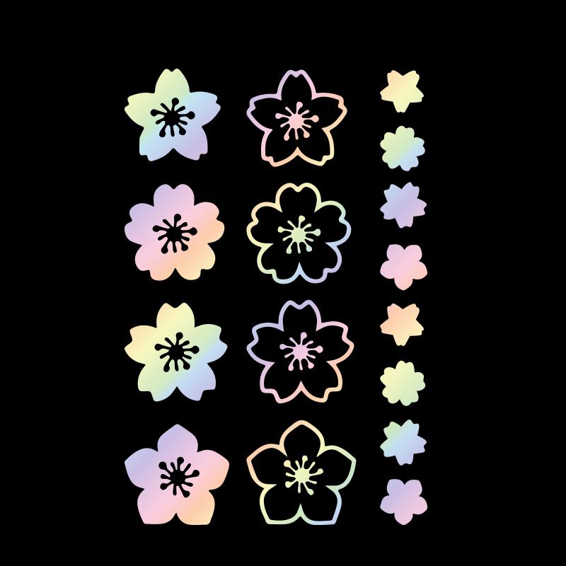Cherry Blossom Flower Car Stickers, Waterproof Sakura Vinyl Decals, Creative Exterior Decor for Auto Window and Laptop Notebook