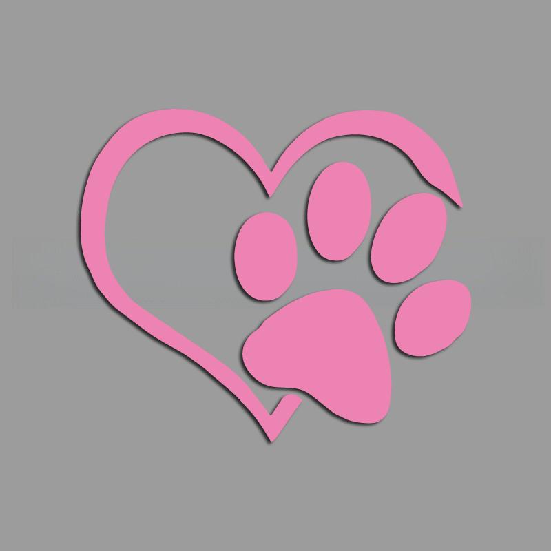Cute Dog Paw Heart Creative&funny Stickers for Cartoon Fans&lover,high Quality for Car Trucks Motorcycles &laptops