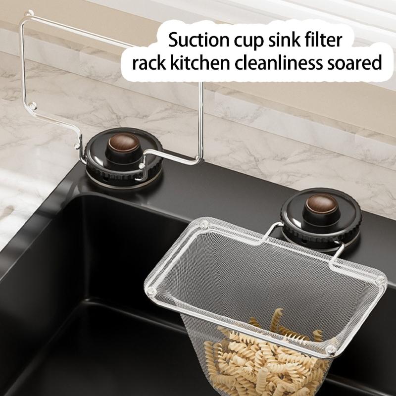 Kitchen Sink Filter With Suction Cup Design And Reinforced Mesh Efficient Food Residues Catcher Vegetable Draining Use