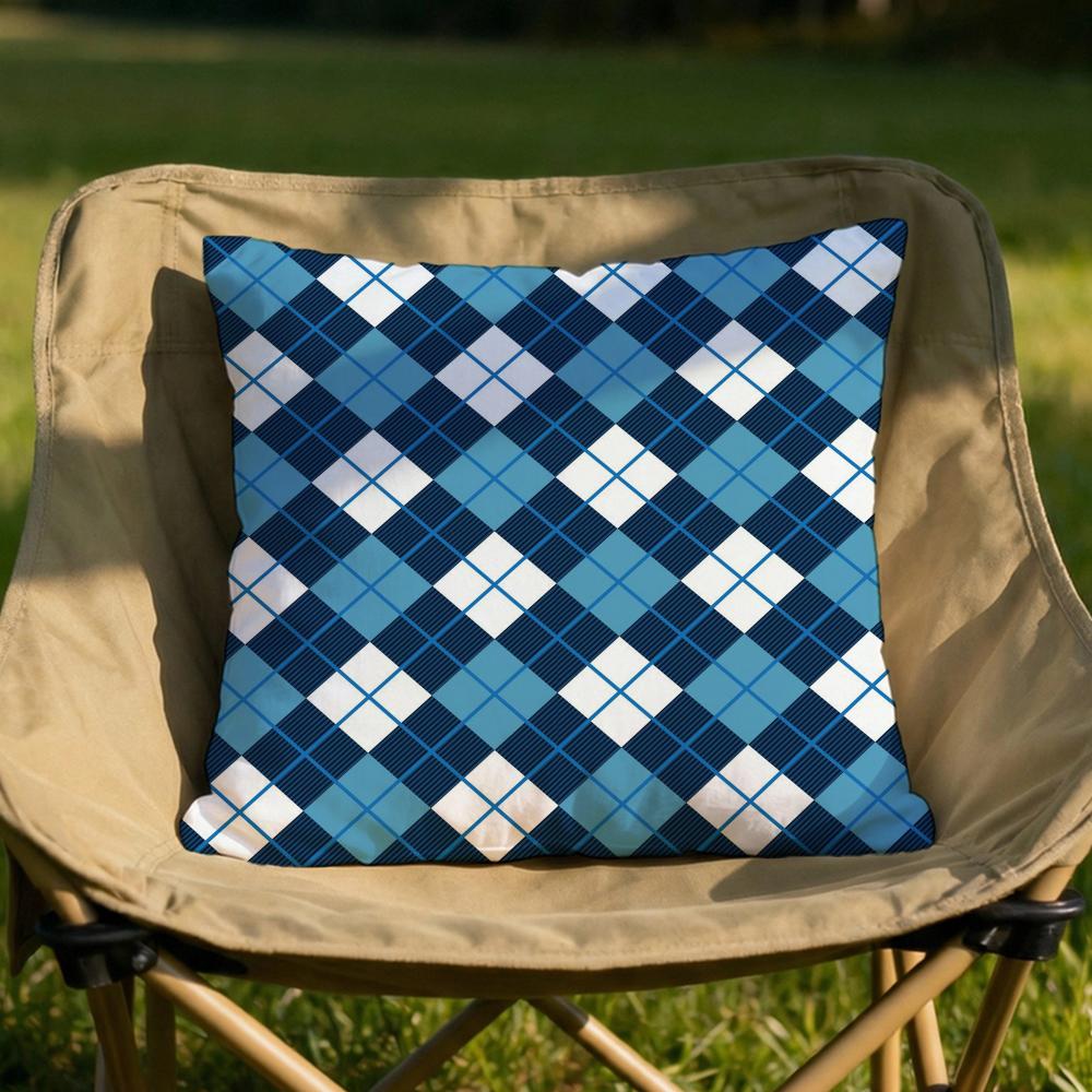 Black White Checkerboard Cushion Cover Soft Reversible  Durable Pillow Cover  MultiScene Use for Home  Car Daily Comfort