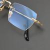Rimless Pure Titanium Glasses Frame with Blue Light Blocking for Men & Women, Model CH5800
