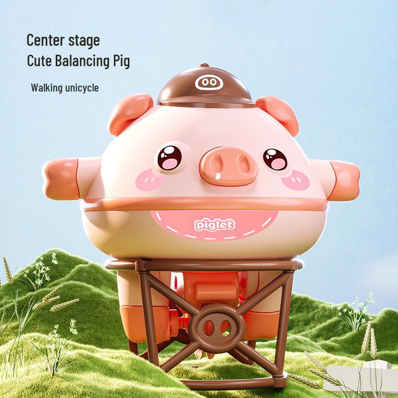 Electric Unicycle Pig Daruma Balance Toy for Kids – Novelty Gift