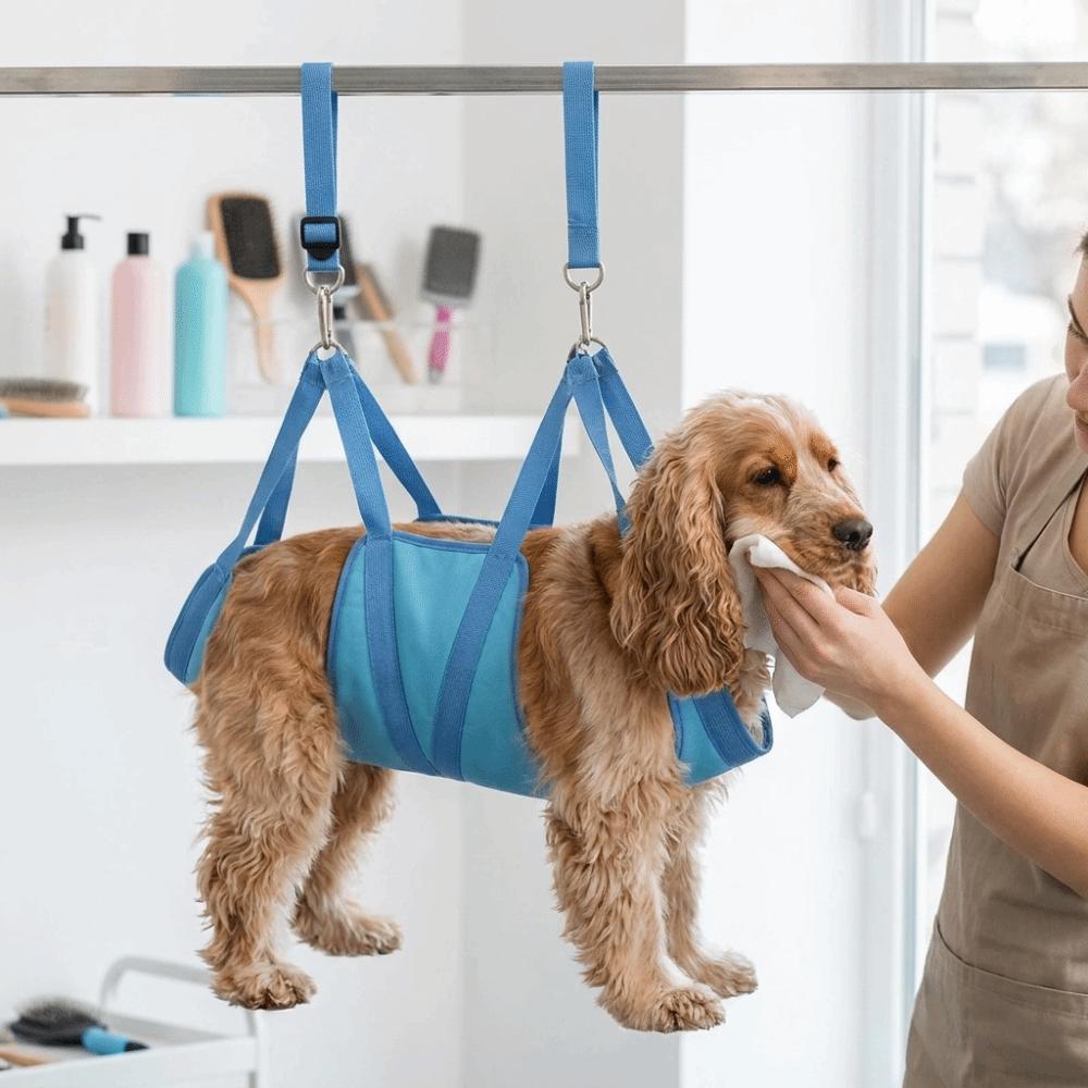 Adjustable Pet Grooming Hammock Breathable Hanging Cat Nail Clipper Fixer Durable Comfortable Cat Fixed Bath Bag Pet Grooming