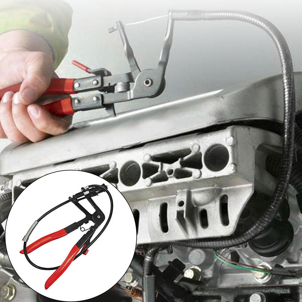 Car Hose Clamping Pliers Bendable Hose Clamps Cable Type Flex Cable Long Clamps Straight Hose Bundle Removal Auto Repair Tools