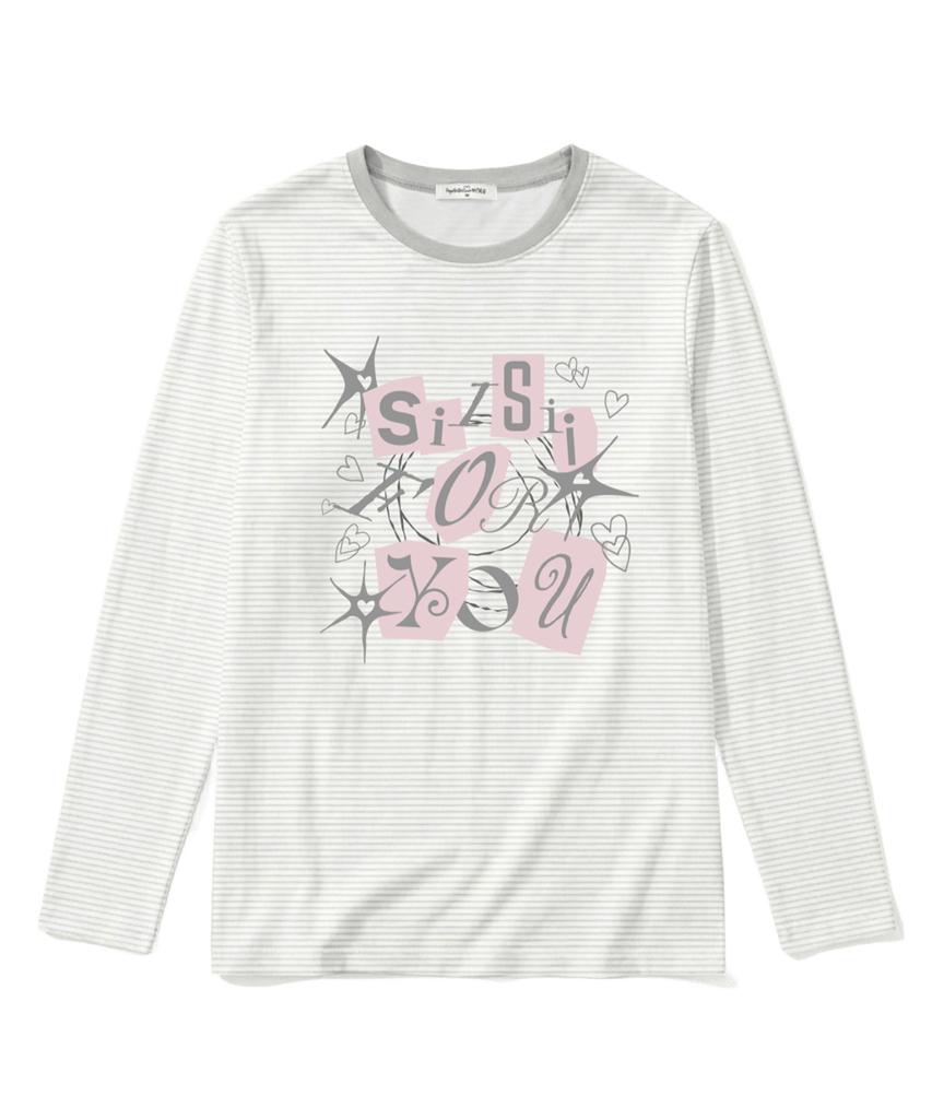 PAGESIISII Sisi For You Print Stripe Standard Fit Long Sleeve [2 Colors]