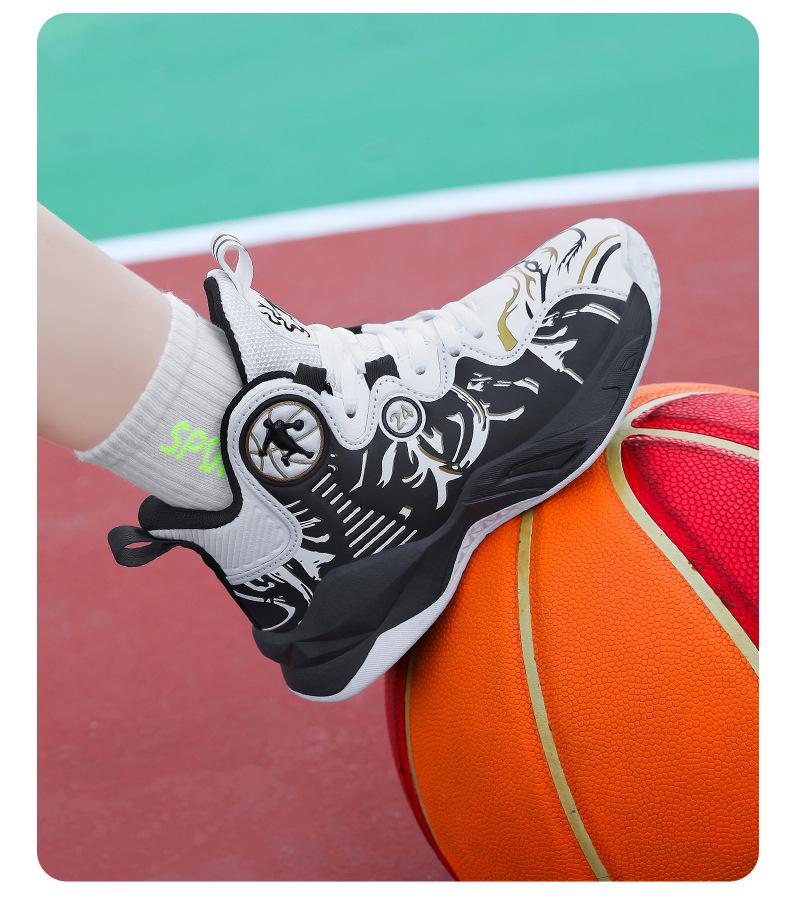 Kobe Youth 2025 Autumn/Winter Boys' Leather Waterproof Basketball & Running Shoes