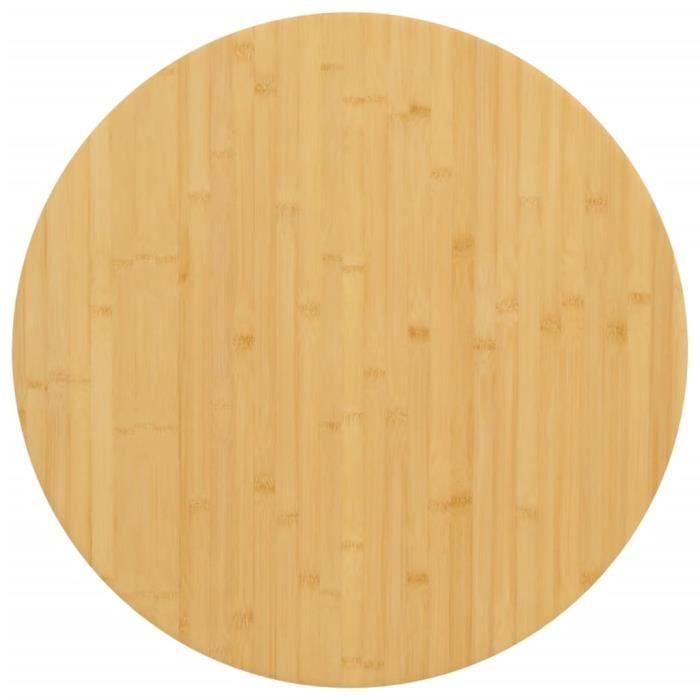 VidaXL Dessus de table Ø60x1,5 cm bambou 352674