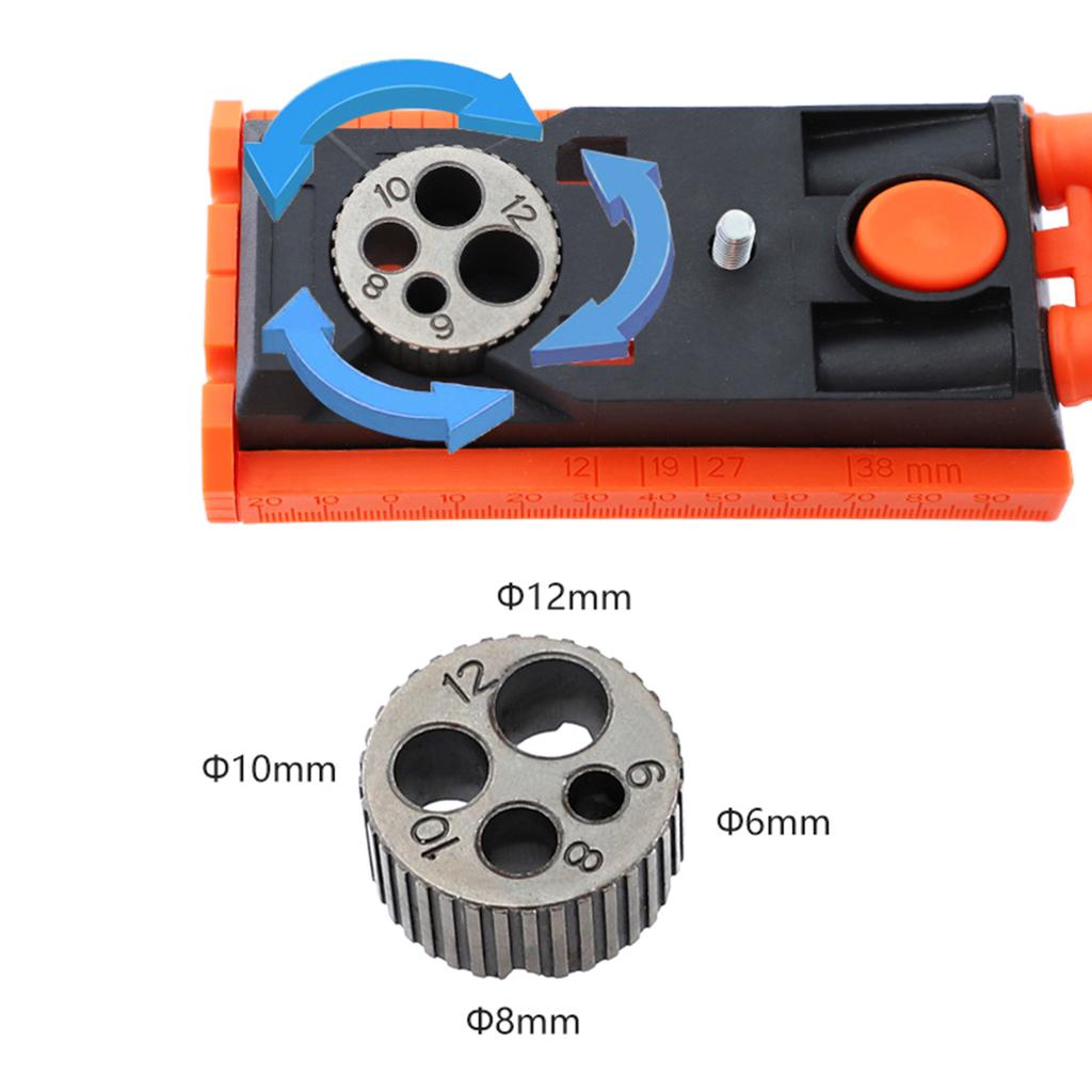 Quick Wood Dowel Jig Pocket Hole Jig Kit Handheld Drilling Doweling 6/8/10/12mm Drill Guide Woodworking Hole Puncher