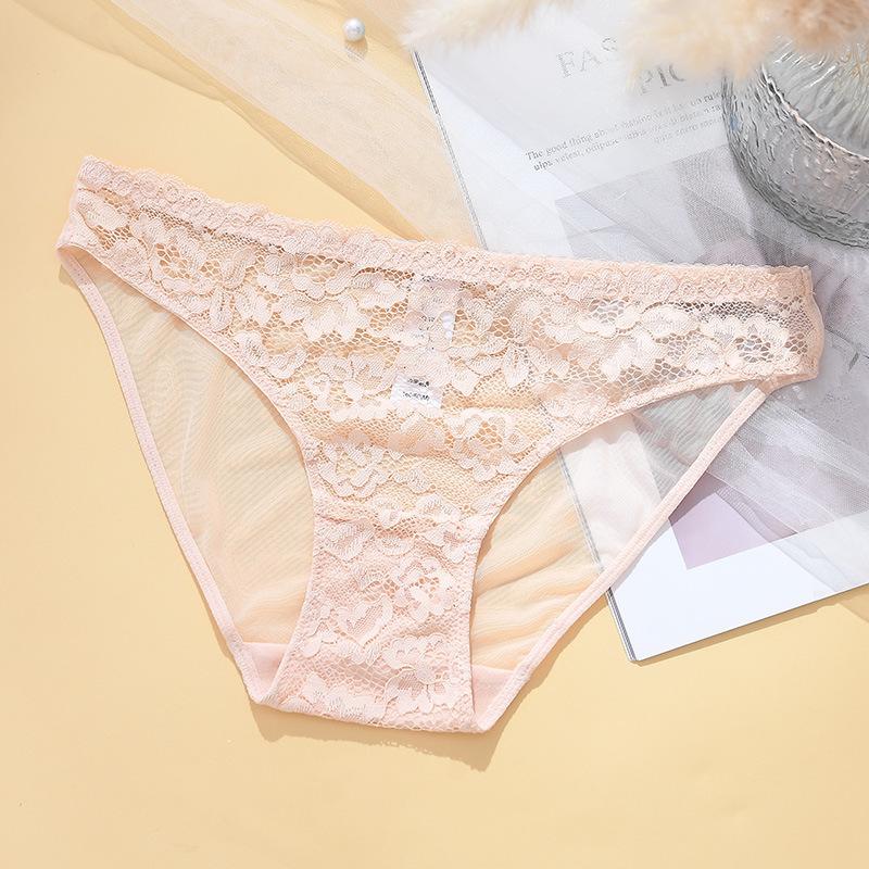 Women's lace underwear pure cotton summer breathable sexy girls women's mid-waist briefs manufacturers wholesale women