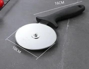 Stainless Steel Steak Fried Shovel Spatula Pizza peel Grasping Cutter Spade Pastry BBQ Tools Wooden Rubber Handle Kitchen turner
