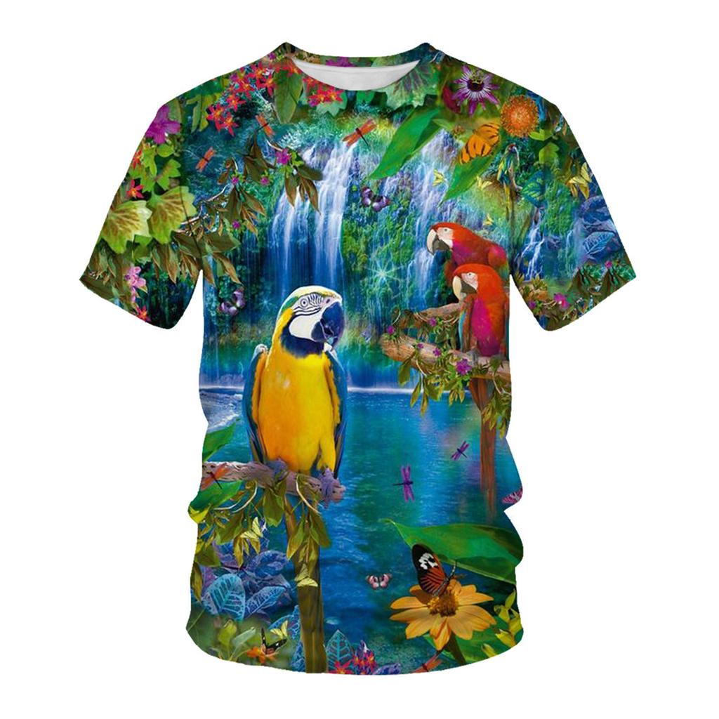 Spring Summer Tops Kids Plus Size Clothing Flower Plant 3D Print T Shirt Chirldren Pattern Tees Short Sleeve Top Breathable Boys Girls T Shirts