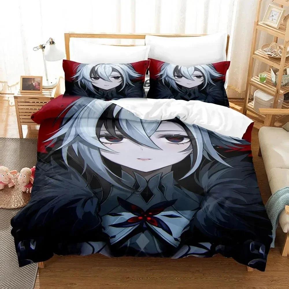 Comfortable Anime Print Duvet Cover Set With Duvet Cover And Pillowcases King Queen Twin Sizes For All Ages