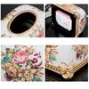 Modern Ceramic Tissue Box Flower Pattern Napkin Toilet Paper Storage Home Desktop Extractable Type Towel Rack