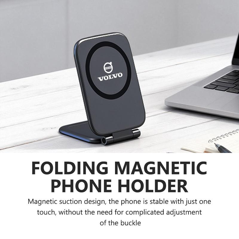Magnetic Foldable Car Phone Holder Air Vent Mount Mobile Phone Stand For Volvo V50 S60 XC60 S40 XC40 XC90 V70 XC70 C30 V40 V60 cc1