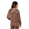 Sudadera con capucha Biba para mujer/dama de terciopelo con cremallera completa