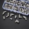 60pcs High Quality Butter Mouth Grease Fitting M6 M8 M10 Metal Grease Nipple Set  Repair
