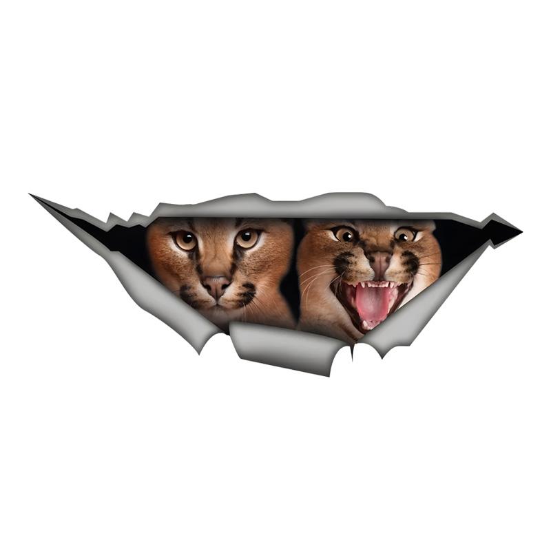

Car Stickers for Two Caracals Hidden in Holes, Waterproof Irregularly Shaped Car Decoration Decals 15cm-Longest Side
