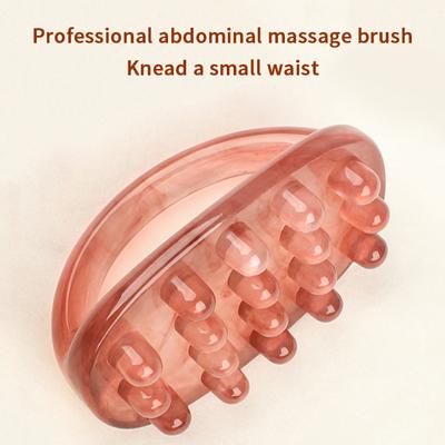 18 Beads Handheld Gua Sha Massage Roller Natural Resin Waist Neck Back Leg Body Meridian Scraping Spa Anti Cellulite Relaxation