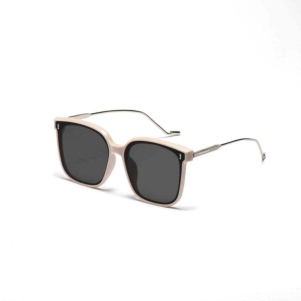 Square Glasses Frame Semi-Metal Frame Sunglasses Women'S Summer Large Frame Sunglasses Men'S Vintage