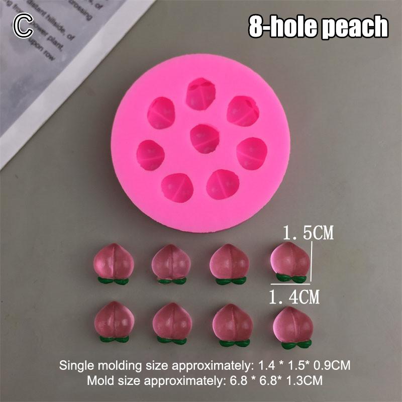 Silikonfruktformar för tårtdekoration 3D-frukt Choklad Fondant Dekorativa formar Godis Gelé Gummy Tvålform