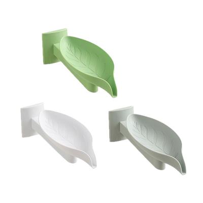 Wandmontierte, verstellbare Seifenschale in Blattform mit Ablaufloch, drehbar