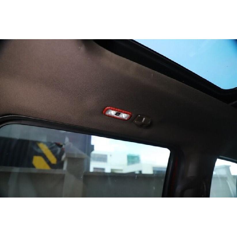 Rear Reading Lamp Switch Cover Trim 2* For Ford F-150 2015- Red Carbon Fiber