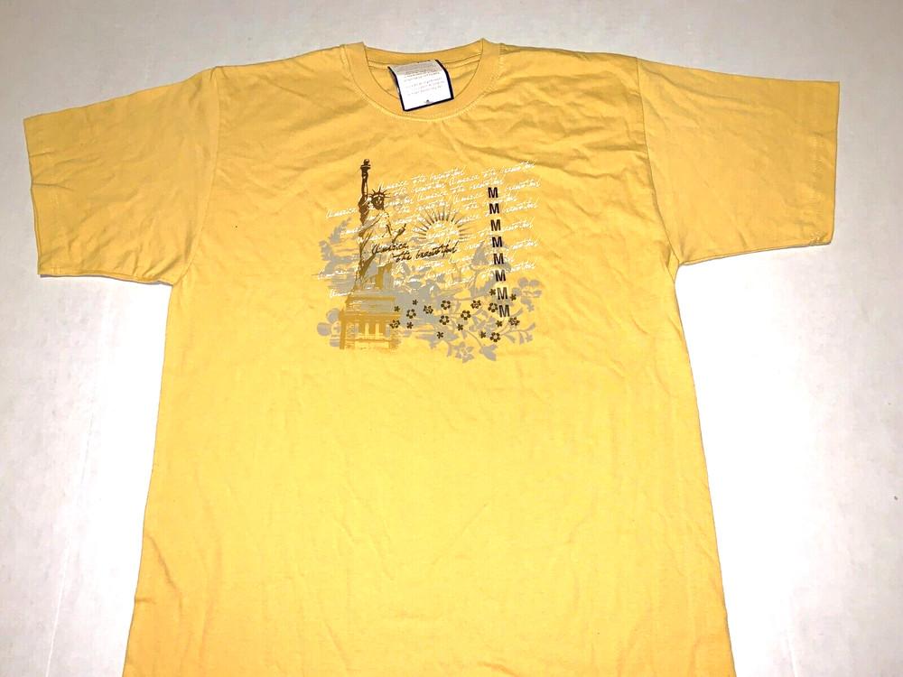 Statue of Liberty - America The Beautiful - Patriotic USA NYC T-Shirt New MEDIUM Unisex T-Shirt XL