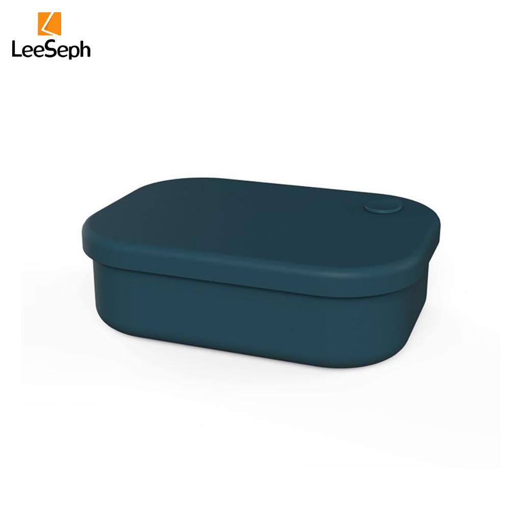 Leeseph Bento Box Lunch Box Portable Silicone lunch Box with 4 Compartment, Reusable Microwave Oven Heating Lunch Box, Best Gift
