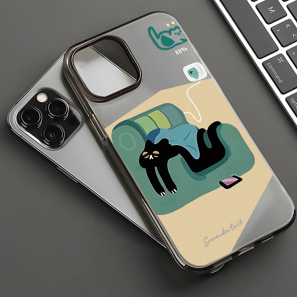 Mobile Phone Cases for iPhone 11 13 15 Pro Max 12 14 Pro Max Case iPhone 16 15 Plus 13 Pro 12 Frosted Texture Painted Cartoon Flowers