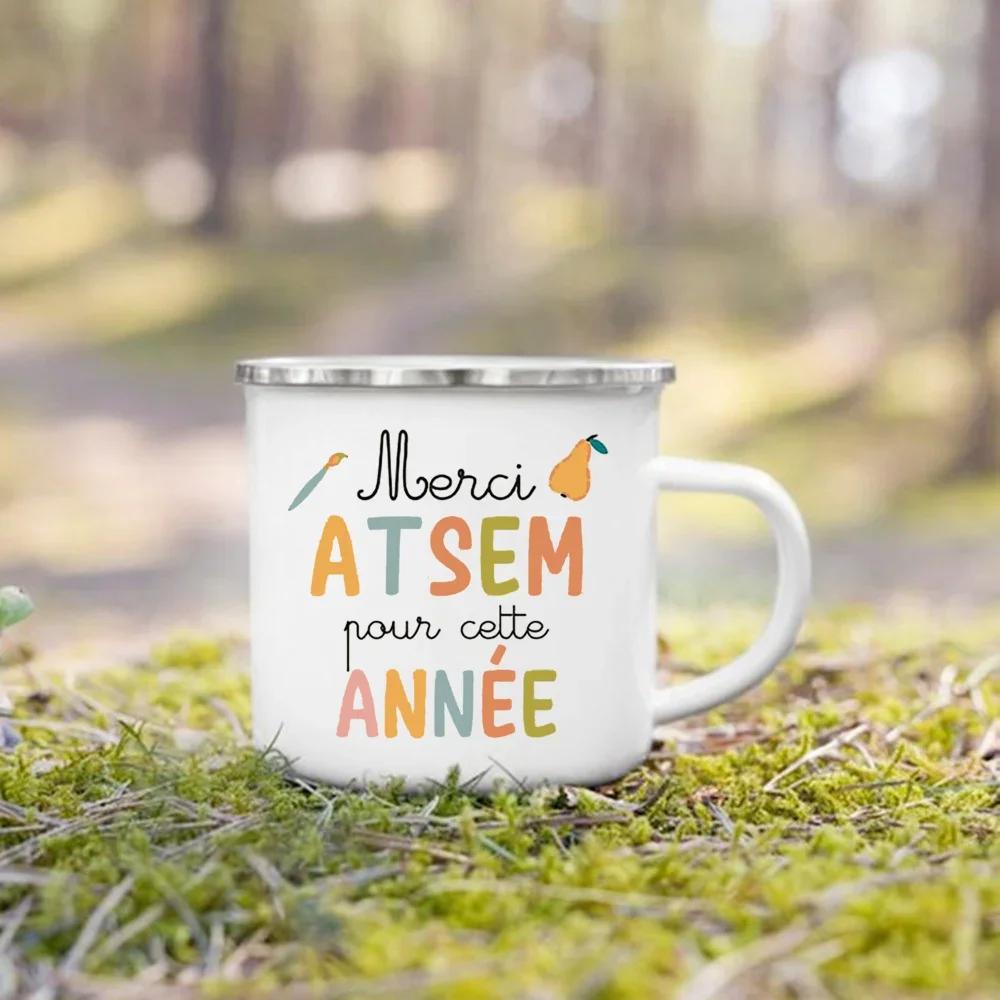 

Merci Atsem Agenda Print Mugs Creative Coffee Cups Drinks Water Milk Cup Enamel Mug School Home Handle Drinkware Gifts 330ml