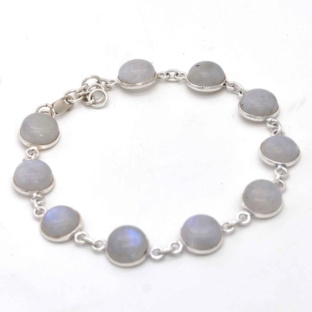 Mondstein-Armband aus 925er-Sterlingsilber, Juni-Geburtsstein-Armband, Geschenk für ihre Mutter, Jahrestagsgeschenk